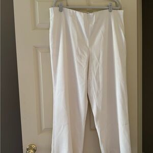 White wide leg pants